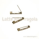 Base spilletta in metallo color bronzo 25x6mm