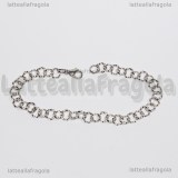 Bracciale 22cm in Acciaio 304 maglia tonda ritorta 7mm