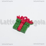 Charm Pacco regalo in metallo smaltato 20x19mm