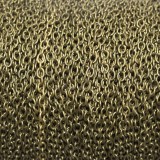 Catena in metallo color bronzo maglie ovali 4x3mm