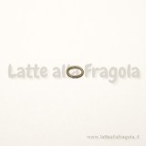100 Anellini di congiunzione ovali color bronzo 5x4mm aperti