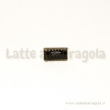 Capocorda per organza in metallo color bronzo 10x8mm