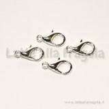 Gancio in metallo Silver Plated 12x6mm