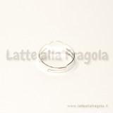 Base per anello colore Argento con piastra 8mm