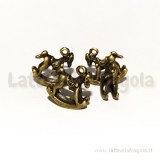 Charm 3D cavallo a dondolo color bronzo