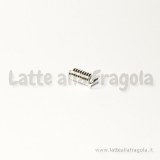 25 Capocorda a molla in metallo Silver Plated 9x4mm