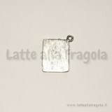 Charm libro in metallo zincato argento antico 26x21mm