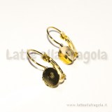 Coppia di Monachelle in metallo Gold Plated con piattello 8mm 