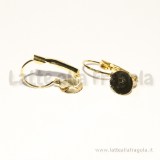 Monachelle chiuse in metallo Gold Plated con piattello 8mm