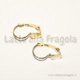 Monachelle chiuse in metallo Gold Plated con piattello 8mm