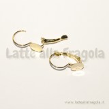 Monachelle chiuse in metallo Gold Plated con piattello 8mm