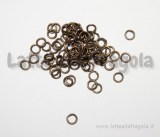 100 Anellini di congiunzione color bronzo di 5mm aperti