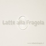 Cabochon in vetro trasparente ovale effetto lente 18x13mm