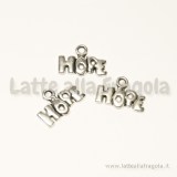 Charm HOPE in metallo argento antico 13x9mm
