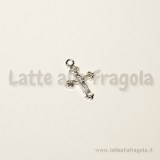 Charm Croce in metallo Silver Plated 17,6x11mm