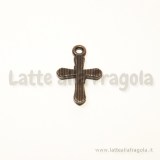 Charm Croce in metallo zincato color rame 20x14mm