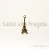 Charm 3D Torre Eiffel in metallo color bronzo 24x9mm