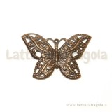 Farfalla filigranata in metallo color rame 32x22mm