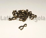 Portapendente in metallo color bronzo 12x5mm