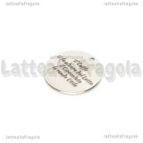 Ciondolo Il Caffé ti fa alzare dal Letto il Cioccolato lo rende Utile in acciaio inox 20mm
