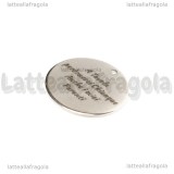 Ciondolo A Tavola perdonerei Chiunque Anche i miei Parenti in acciaio inox 20mm
