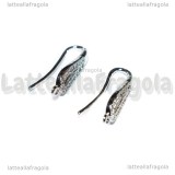 Monachelle in Ottone Argentato e Cubic Zirconia 21x6mm