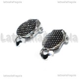 Coppia Orecchini a Clip in metallo agentato 19x10mm