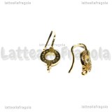 Monachelle in Ottone Gold Plated e Cubic Zirconia 19.5x8.5mm