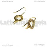 Monachelle in Ottone Gold Plated e Cubic Zirconia 19.5x8.5mm