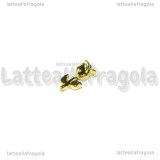 3 Rose in metallo Glod Plated 9x4.5mm
