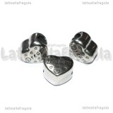Cuore Dream in Acciaio 316 foro largo 12x11mm