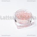 Microsfere iridescenti in vetro rosa 1-3mm 5gr