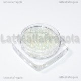 Microsfere iridescenti in vetro trasparente 1-3mm 5gr