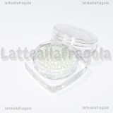 Microsfere iridescenti in vetro trasparente 1-3mm 5gr
