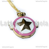 Orologio apribile Card Captor Sakura gold plated smaltato 40mm 