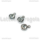 3 Charms Punto Luce in Acciaio Inox 8.5x6mm