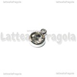 3 Charms Punto Luce in Acciaio Inox 8.5x6mm