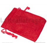 Sacchetto in Juta con Coulisse colore rosso 9x7cm