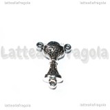 Crociera per rosari Calice double-face in metallo argento antico 22x15mm