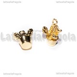 Ciondolo Cactus in vaso 3D in metallo gold plated 15x11mm