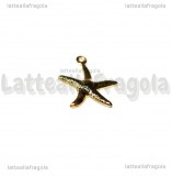 Ciondolo Stella Marina in Acciaio inox dorato 15x15mm