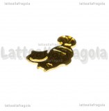 Ciondolo Stregatto in metallo Gold Plated 29x17mm