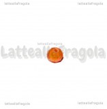 15 Rondelle mezzocristallo sfaccettato Arancione opaco 8x6mm