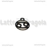 Charm Segno Zodiacale Cancro in Acciaio Inox 13.4x10.8mm 