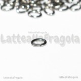 50 Anellini Ovali in Acciaio Inox 6x4mm