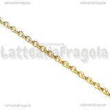 1 Metro catena acciaio inox dorato maglie ovali 3x2mm