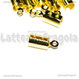 25 Terminali in rame gold plated 12x5mm