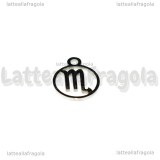 Charm Segno Zodiacale Scorpione in Acciaio Inox 13.4x10.8mm