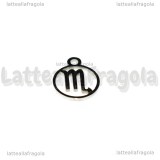 Charm Segno Zodiacale Scorpione in Acciaio Inox 13.4x10.8mm 