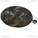 Base Cammeo in metallo silver plated per cammei 50mm